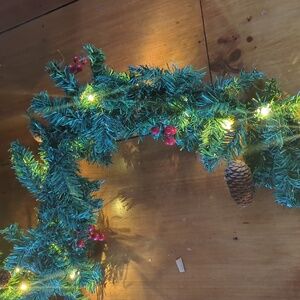 10 Ft Prelit Battery LED Warm White Garland